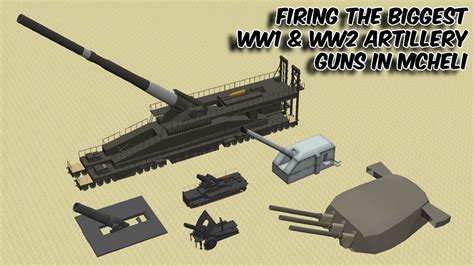 Firing The Biggest Artillery Guns In Minecraft Testing Heavy World