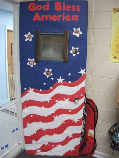 Fouth Of July Door Design Patriotic Classroom Art Classroom Door