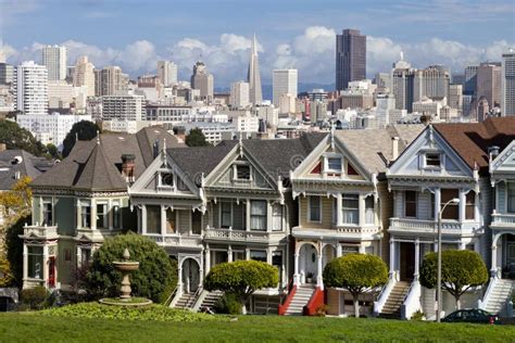 Famous Victorian Row Houses In San Francisco Editorial Image Image Of