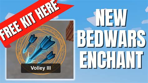 New Roblox Bedwars Enchant Volley Youtube