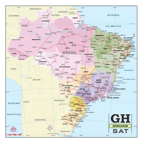 Brasil Mapa Vectorial Editable Eps Illustrator Libres De Derechos