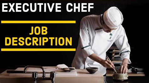 Executive Chef Job Description Youtube