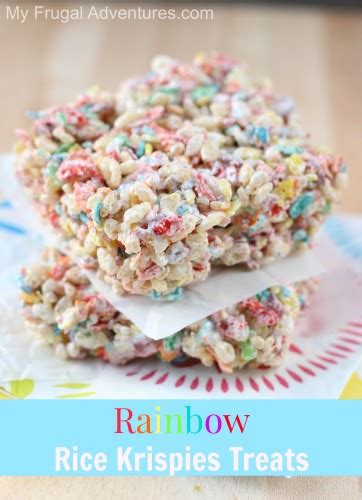 I have also molded these in to little brains on halloween. Rainbow Rice Krispie Treats Recipe - My Frugal Adventures