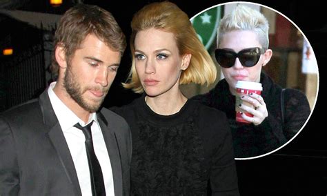 Did Liam Hemsworth 23 Cheat On Miley Cyrus With January Jones 35 Daily Mail Online