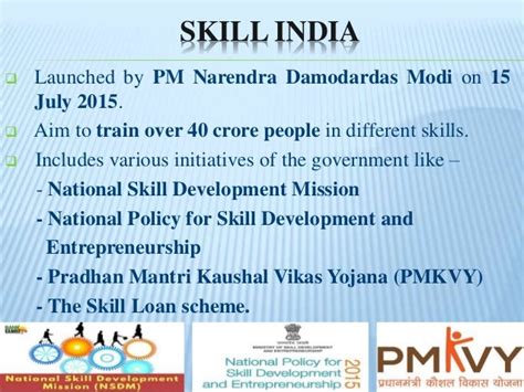 Skill Development Programmes In India Presentation