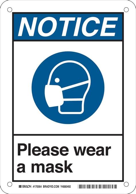 Brady Please Wear A Mask Signfacility Safety And Maintenancesigns And