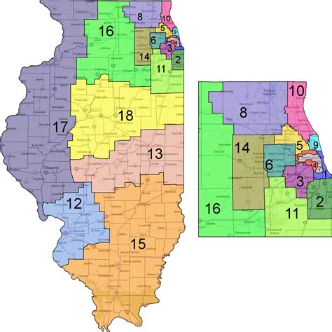 Congressional District Map Illinois Gambaran