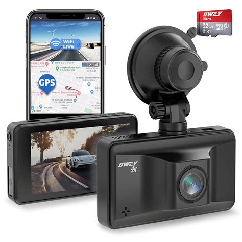 Iiwey Dash Cam Front Wifi 4k Gps Dash Cam With Speed Showing Dash