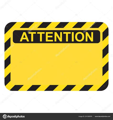 Yellow Warning Blank Attention Sign — Stock Vector © DMVector #201363876