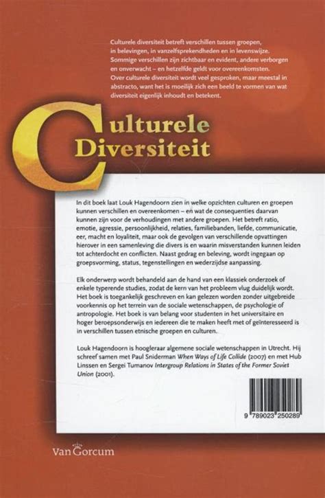 Bol Com Culturele Diversiteit 9789023250289 Louk Hagendoorn Boeken