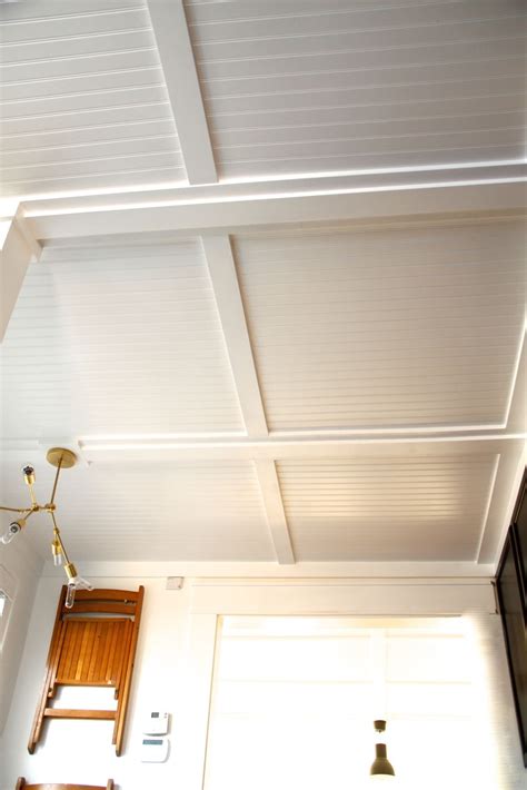 Wood paneling is a design felony. 17+ Best Cheap Basement Ceiling Ideas in 2019 No. 5 Very Nice | Beadboard ceiling, Home ...