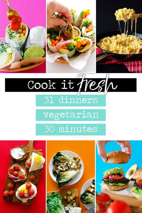 Cook It Fresh: Easy Vegetarian Dinners Meal Plan | Healthy ...