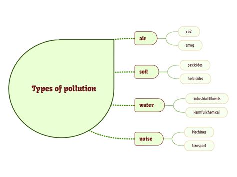 Types Of Pollution Mind Map