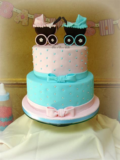 The party will ask the guest to dress in couple outfit. Pink & Blue Baby Shower - CakeCentral.com