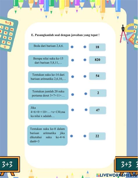 Ficha Online De Lkpd Barisan Dan Deret Para