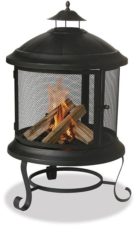 Tipton wood burning fire pit from the 34 in. Bronze Finish Outdoor Firehouse - WAF901SP
