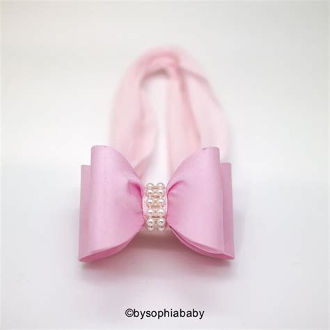 Light Pink Big Bow Headband Pink Baby Headband Bow Headband Etsy