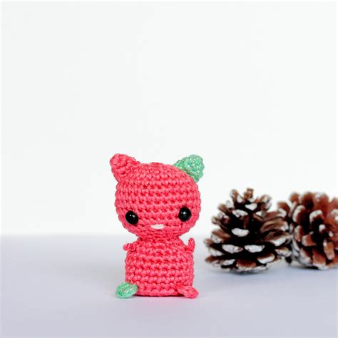 Crochet Amigurumi Cat Mini Crochet Plush Cat Tiny Crochet Etsy