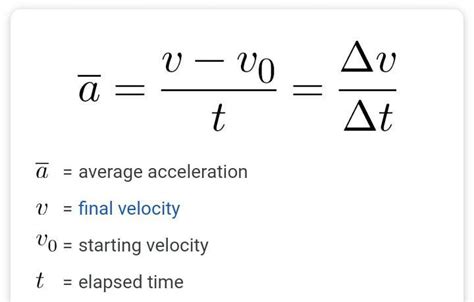 What Is The Formula To Calculate Acceleration