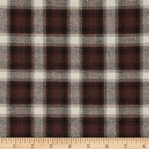Yarn Dyed Flannel Plaid Browncream From Fabricdotcom This Lightweight