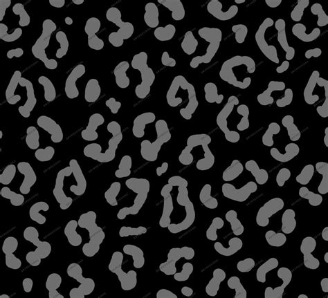 Black Gray Leopard Print Seamless Background Pattern Dark Etsy