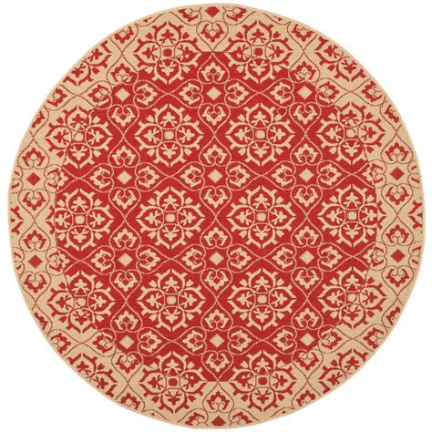 With our offer of circular rugs comes a wide range of sizes for you to choose from. Safavieh Courtyard Red/Cream 8 ft. x 8 ft. Indoor/Outdoor ...