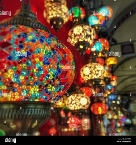 Glass Lamps At Grand Bazaar Istanbul Turkey Stock Photo Alamy
