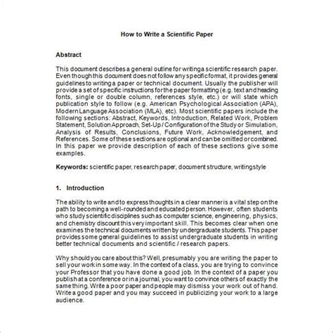 How To Write A Science Research Paper For Kids Basic Research Paper