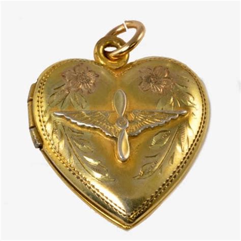 vintage wwii sweetheart jewelry army air corps locket