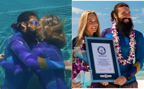 Pareja rompe récord Guinness del beso más largo bajo el agua Grupo Milenio