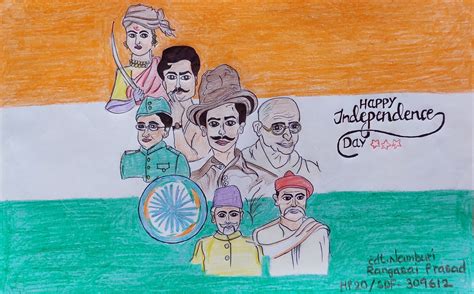 independence day drawing india ncc