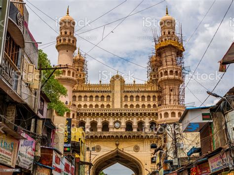 The Charminar Symbol Of Hyderabad Iconic Monument And Mosque Surrounded