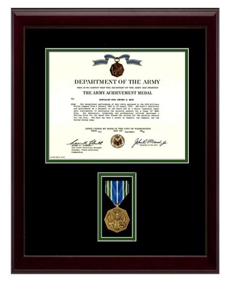 Army Achievement Certificate Frame Certificate Frames Diploma