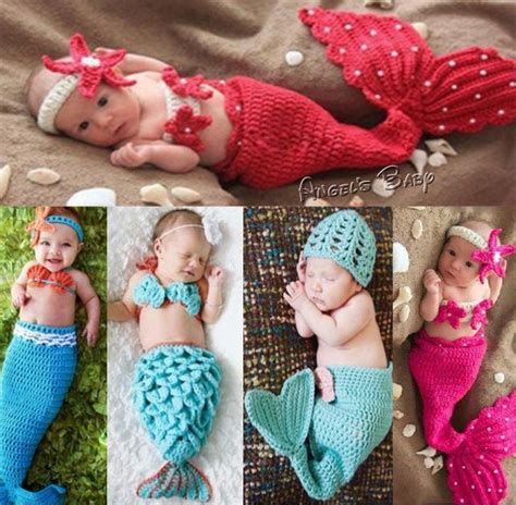 Baby Mermaid Costume Crochet Pattern Knitting Baby