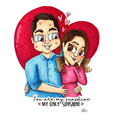 Valentines custom portrait. Love Couple Cartoon illustration. | Etsy ...