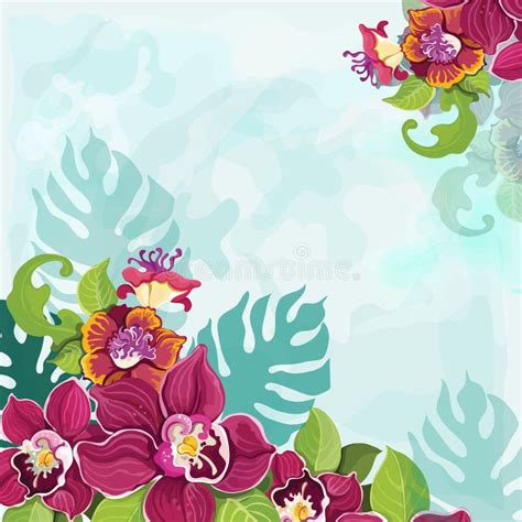 Tropical Flower Background Stock Vector Illustration Of Natural 39503283