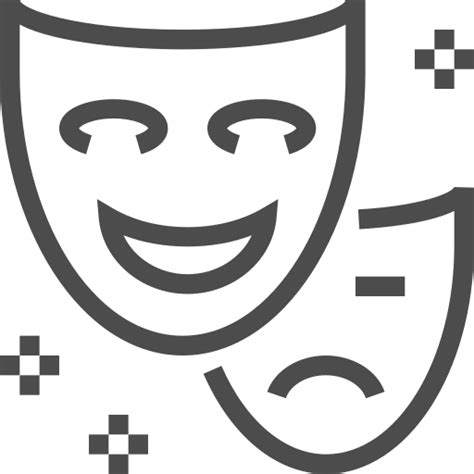Theater Masks Generic Detailed Outline Icon