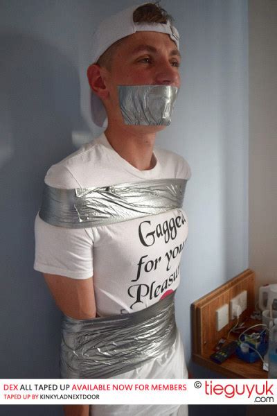 Hot Guys Bound Gagged On Tumblr I Love It When You Can Tell Theyre Grinning Beneath The Duct