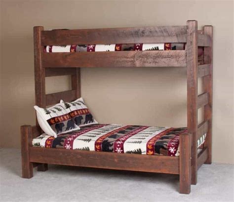 Lodge Xl Full Over Queen Barnwood Bunk Bed For Sale