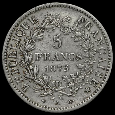 France 1875 Silver 5 Francs