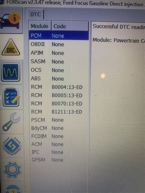 Ford Focus Fault Codes