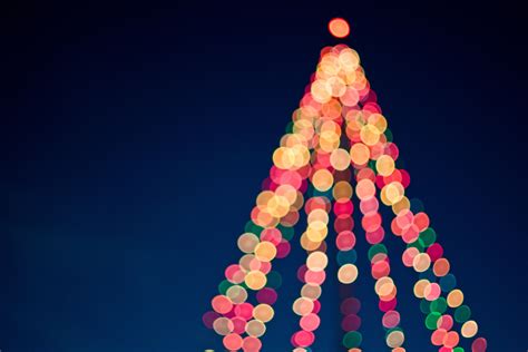 Sparkle Of Lights On A Christmas Tree Image Free Stock Photo Public