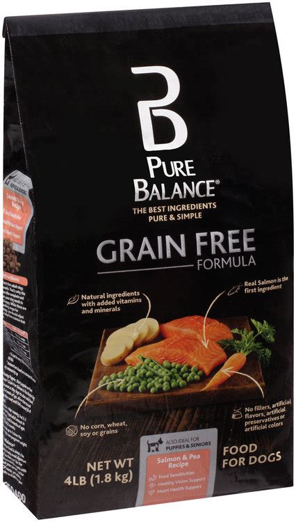 One has to go to walmart or purchase from a short list of select online retailers, such as amazon. Pure Balance® Grain Free Formula Salmon & Pea Recipe Dog ...