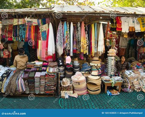 Clothing And Accessories Shops In Bagan Myanmar Editorial Image