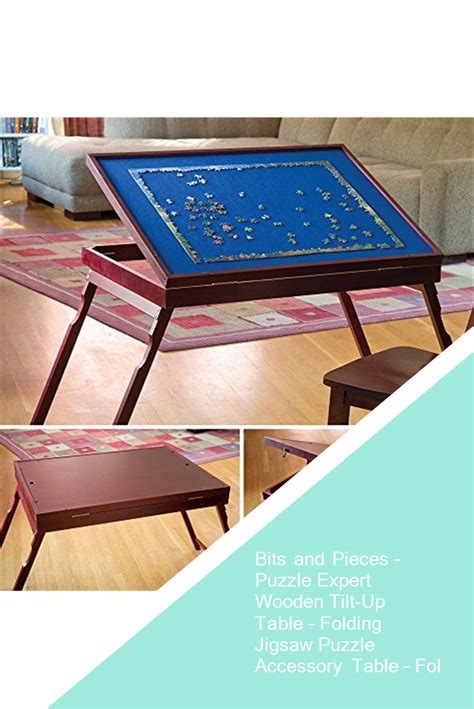 Bits And Pieces Puzzle Expert Wooden Tilt Up Table Folding Jigsaw