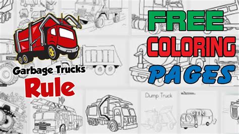 Printable a garbage truck coloring page. Free Garbage Truck Coloring Pages - Here's Where To Get ...