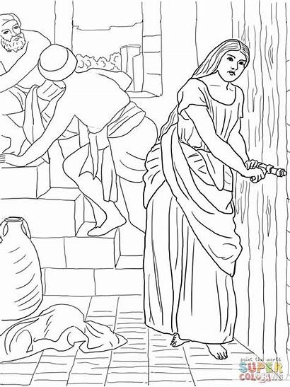 Rahab Spies Coloring Hides Bible Story Pages