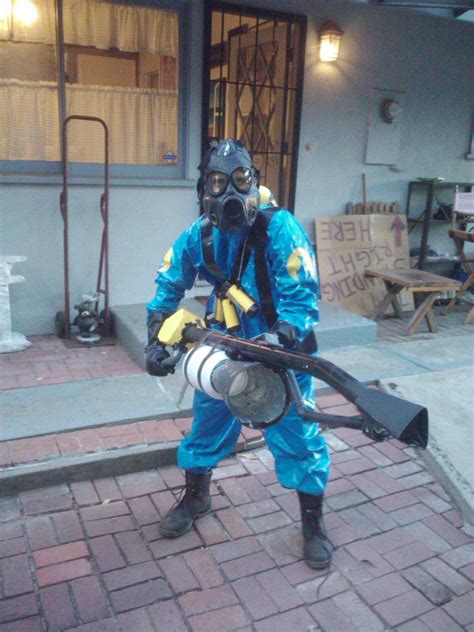 Just Put The Finishing Touches On My Blue Pyro Costume For Halloween