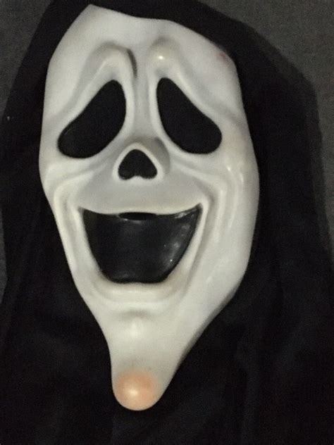 Vtg Scream Ghost Face Spoof ‘smiley Stoned Mask Easter Unlimited Fun