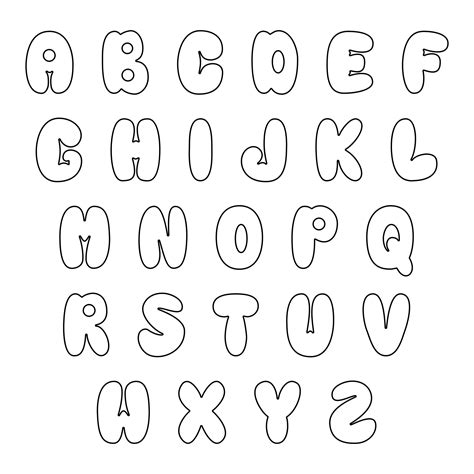 20 Best Printable Bubble Letters A Z Pdf For Free At Printablee